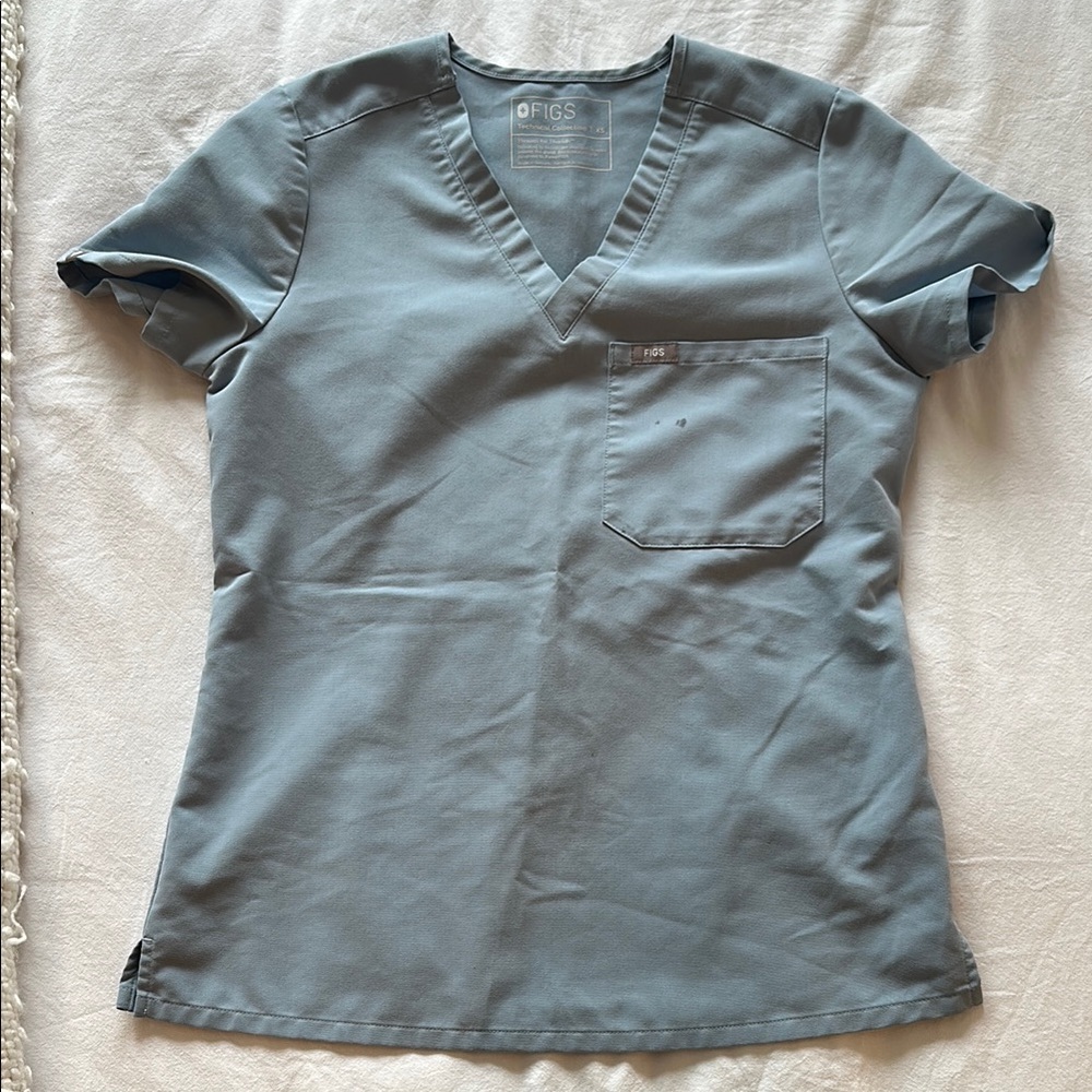 Figs dusty blue scrubs